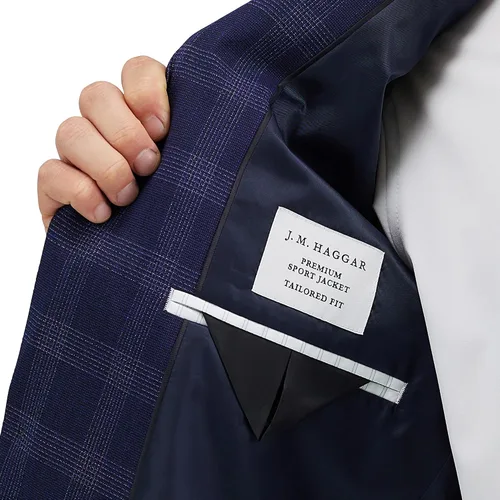Vista 3 de J.M. Haggar Men's Tailored Fit Subtle Print Stretch Sportcoat