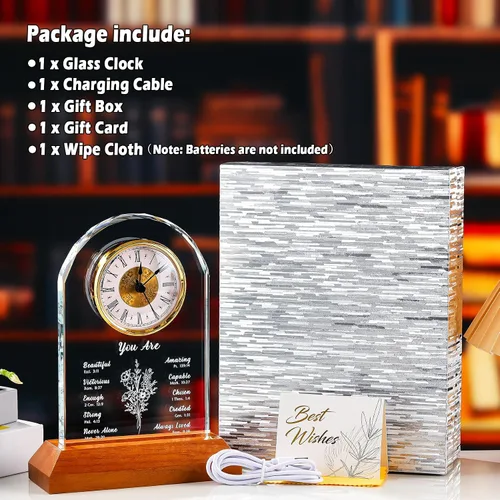 Vista 7 de Arikyrist Reloj de cristal, regalos cristianos para mujeres, ideas Biblia con flor