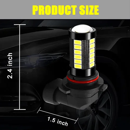 Vista 2 de Paquete de 2 luces antiniebla LED para automóvil, luces antiniebla de alto brillo, accesorios de repuesto de luz LED, luces de iluminación