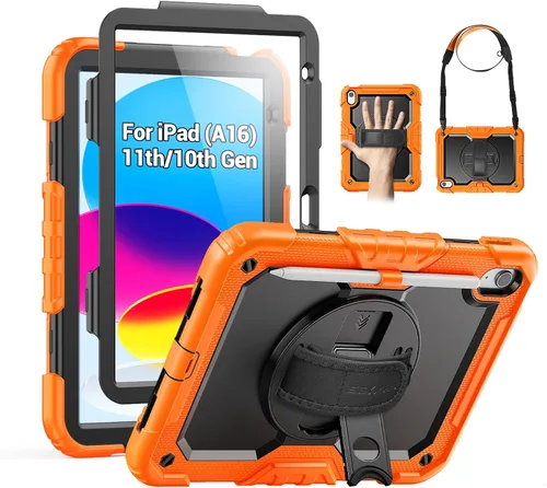 Vista 26 de SEYMAC Funda para iPad Air de 5ª/4ª generación de 10.9 pulgadas, Funda Protectora de Cuerpo Completo Resistente a Golpes con Protector de Pantalla