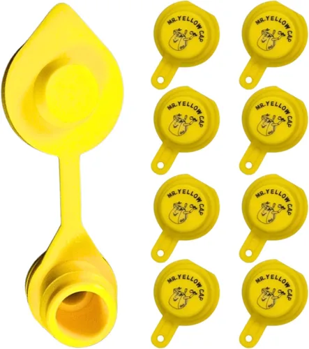 Vista 20 de 25 tapas de ventilación amarillas para bidones de gasolina de plástico y de metal, kit de ventilación para bidones de gasolina Blitz, tapas