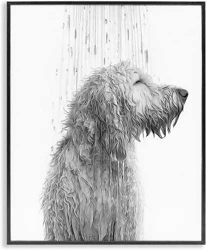 Vista 50 de Lindo conejo bebé en toallas de baño burbujas de jabón' Arte Giclée enmarcado
