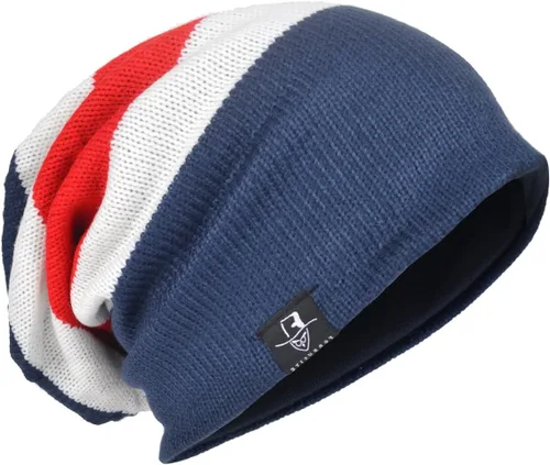 Vista 7 de Gorro de punto holgado con calavera de gran tamaño para hombre tipo skullcap