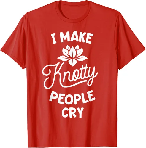 Vista 85 de Camiseta divertida de terapia de masaje I Make Knotty People Cry, Negro, S