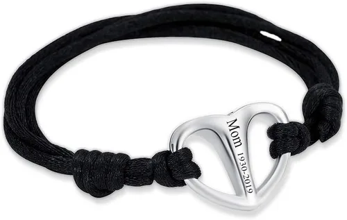 Vista 4 de Pulsera de cremación de corazón para cenizas, pulsera de urna conmemorativa ajustable para cenizas de un ser querido joyería de cremación
