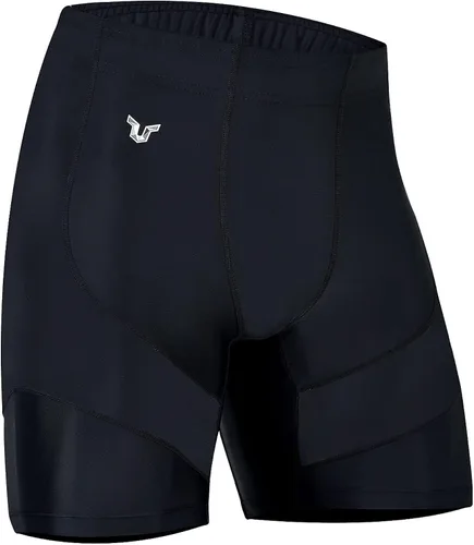Vista 4 de HUGE SPORTS Pantalones cortos de natación de compresión para hombre, pantalones cortos de natación de secado fresco y seco, pantalones cortos
