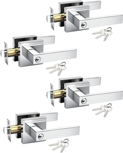 Vista 124 de KNOBWELL - Juego de cerradura con 1 picaporte resistente para puertas de una cara, ideal para puertas interiores reversibles, 0.93 libras