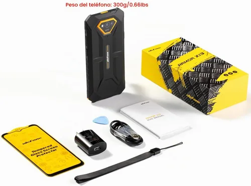 Vista 8 de Ulefone Armor X13 - Teléfonos celulares resistentes Android 15, cámaras de 50MP+24MP+8MP desbloqueado, 12+64GB de almacenamiento, pantalla de 6.52