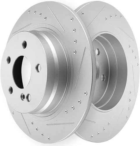 Vista 32 de SCITOO Rotores de freno traseros, 2 kits de frenos para Acura Integra 1990-2001, Honda Civic 1992-1995 1999-2000, para Civic del Sol 1993-1997, CRX