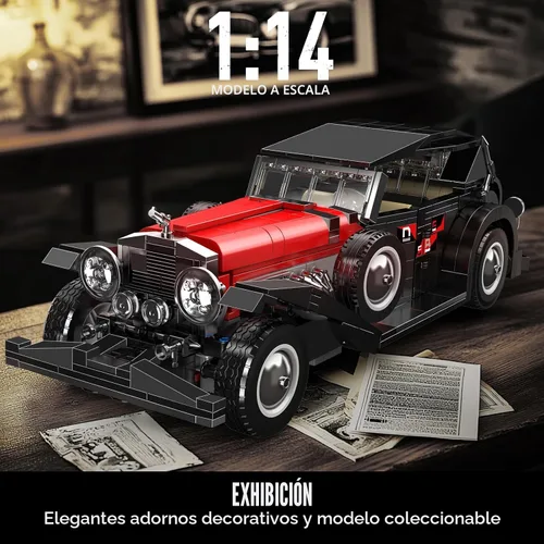 Vista 7 de Mould King 10114 Kits de Construcción de Coches Clásicos, Juego de Bloques de Construcción de Modelos de Coches Vintage MOC, Regalo
