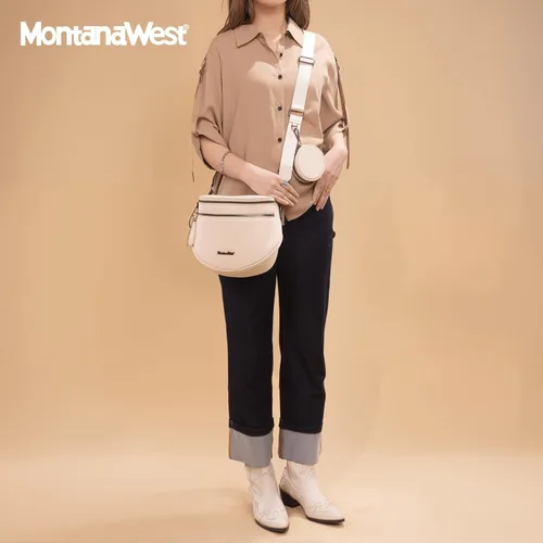 Vista 2 de Montana West Bum Bag - Bolso cruzado de nailon para mamá con monedero