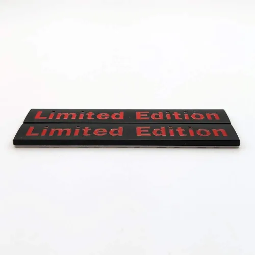 Vista 8 de 2X Emblema de Logo de Edición Limitada de Metal Cromado Insignia Auto 3D Premium Calcomanía Trasera del Maletero del Coche Calcomanía Lateral