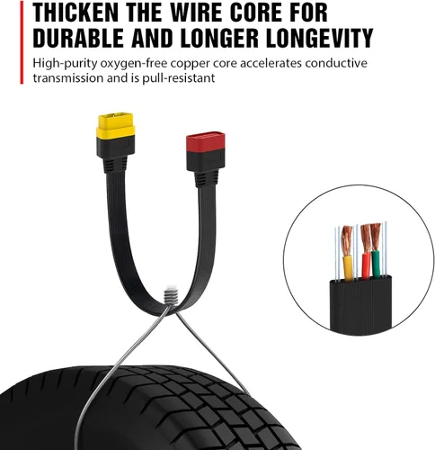 Vista 7 de Cable de extensión OBD2, herramienta profesional de escaneo de diagnóstico automotriz, cable de extensión completo de 16 pines para escáner ODBII