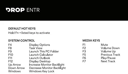 Vista 9 de DROP Teclado mecánico ENTR - Funda de aluminio sin llave teclas PBT de doble brillo N-Key Rollover USB-C LED retroiluminado blanco interruptores