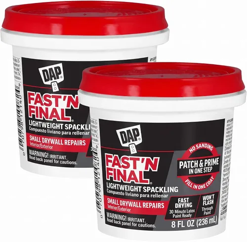 Vista 6 de DAP Fast 'N Final 7079812140 Spackling ligero, blanco, 8 onzas