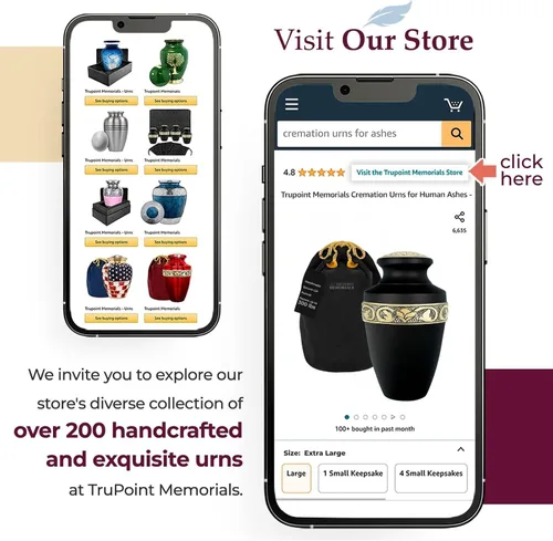 Vista 7 de Trupoint Memorials Urna Extra Grande para Cenizas de Adultos Hombres o Mujeres de Hasta 300 Libras – Urnas de Cremación para Cenizas Humanas, Urnas