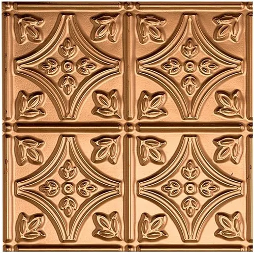 Vista 20 de FASÄDE Panel de techo decorativo de vinilo con pegamento de estilo tradicional y patrón 1 en bronce argente (muestra de 12 x 12 pulgadas)