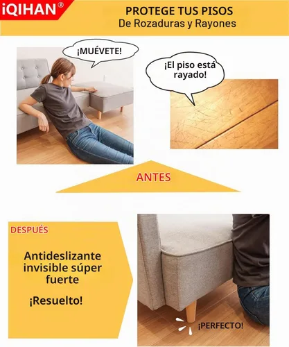 Vista 7 de Almohadillas Antideslizantes para Muebles, 12 Piezas Transparentes Sin Deslizamiento Agarraderas para Muebles, Almohadillas Autoadhesivas