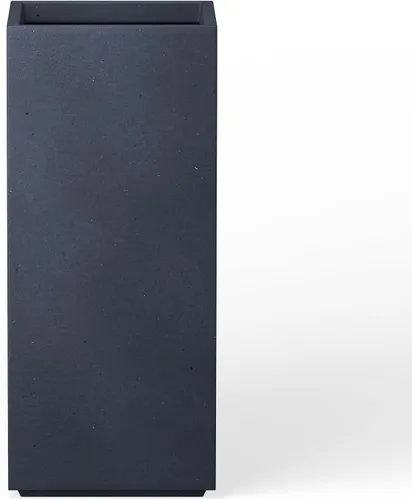 Vista 11 de Kante Maceta rectangular de hormigón de 20.3 pulgadas de alto, moderna maceta de diámetro cuadrado con orificio de drenaje y tapón de goma