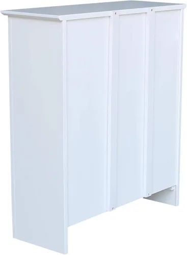 Vista 6 de Estantería Shaker de madera maciza, 36" de alto, color blanco