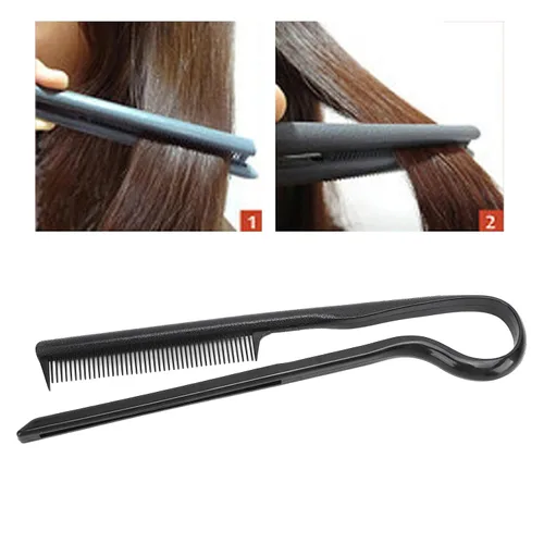 Vista 5 de Peine alisador de cabello, 10 unidades, en forma de V, alisador de pelo, peine alisador para peluquería nudosa, hogar, mujeres y niñas