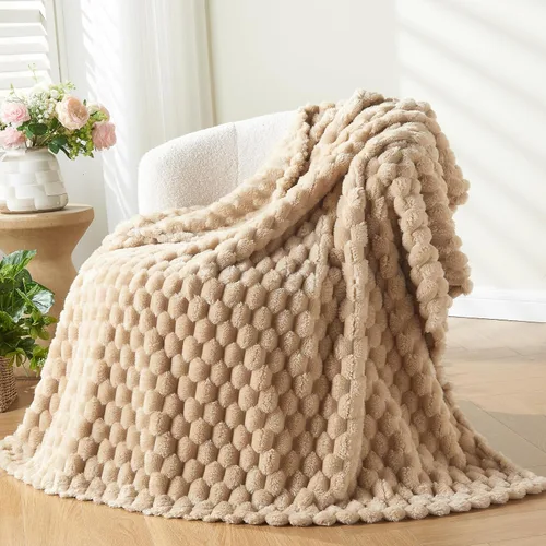 Vista 30 de NEWCOSPLAY Manta de Tiro Súper Suave Aqua Franela Sedosa Premium Forro Polar Jacquard Acanalado 3D Ligero Manta de Cama Uso en Todas las Estaciones
