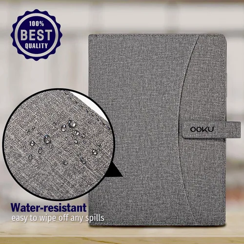Vista 4 de Cubierta de cuaderno de viaje A5 OOKU compatible con Rocketbook Fusion tamaño ejecutivo, cuaderno inteligente reutilizable, planificador Panda