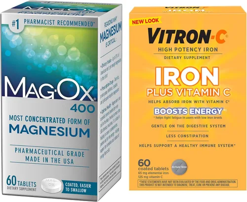 Vista 8 de Vitron-C Suplemento de hierro, una vez al día, suplemento de hierro de alta potencia con vitamina C y suplemento de hierro y apoyo inmune