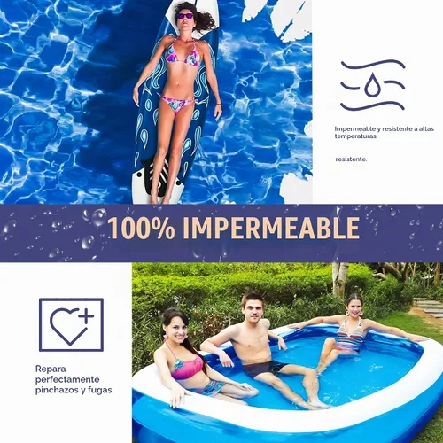 Vista 5 de Breliter Kit de reparación de parches inflables, cinta de reparación de piscina de TPU impermeable, parche de reparación resistente para colchón