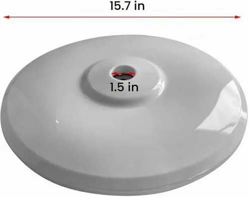 Vista 5 de Base de ventilador de pedestal, base redonda de pie, chasis de ventilador de piso a techo de 15.67 pulgadas de diámetro, chasis de ventilador Gris