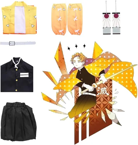Vista 2 de Amycute Tanjiro Cosplay Shinobu Cosplay adulto Nezuko Zenitsu Giyuu Kimono Cosplay para Halloween, anime Cosplay mujeres y niños