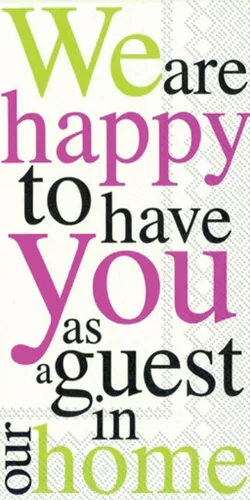 Vista 3 de Ideal Home Range Juego de 2 servilletas de papel de 3 capas Happy To Have You, 16 unidades, color dorado y plateado