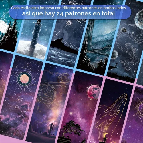 Vista 4 de Anseal Marcapáginas Cool Space Starry Night, marcadores para amantes de los libros, marcadores a granel para hombres, marca de libro única