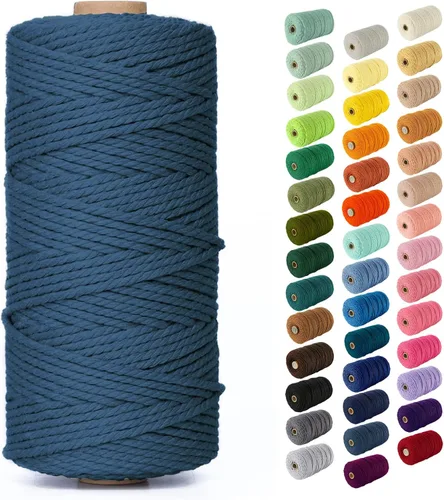 Vista 111 de Nook Theory Hilo de macramé de 3mm 109 yardas - Cuerda de macramé suave de 4mm, 5mm perfecta para nudos - Suministros de macramé para colgadores