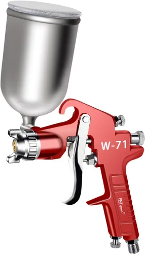 Vista 9 de HVLP Mini Pistola Pulverizadora de Pintura con Boquilla de 0.8 mm, Capacidad de 125 cc, Pistola Pulverizadora de Pintura con Alimentación por