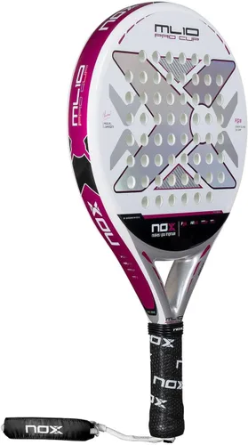 Vista 2 de Pala de pádel ML10 Pro Cup Silver por Miguel Lamperti 2025 Pala Padel ligero Marco de carbono y núcleo HR3 Giro y control mejorados Raqueta