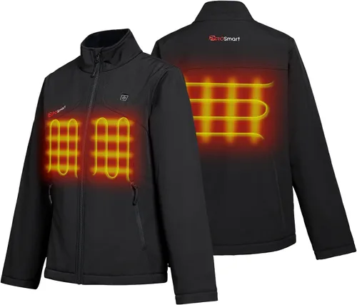 Vista 2 de PROSmart Chaqueta térmica para mujer, abrigo eléctrico recargable, 12 V, impermeable, funciona con pilas, con batería