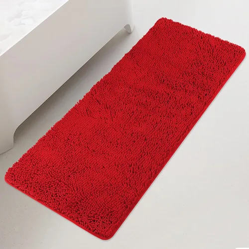 Vista 202 de Yeaban Alfombra de pasillo de baño de 24 x 72 pulgadas, antideslizante, alfombra de baño larga de felpilla gruesa, absorbente y lavable, alfombra
