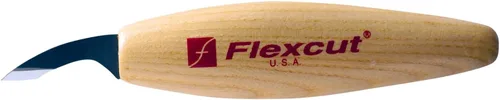 Vista 15 de FLEXCUT Cuchillos para tallado de madera Cuchillo para tallado de astillas Hoja de acero 1095 con alto contenido de carbono Mango ergonómico