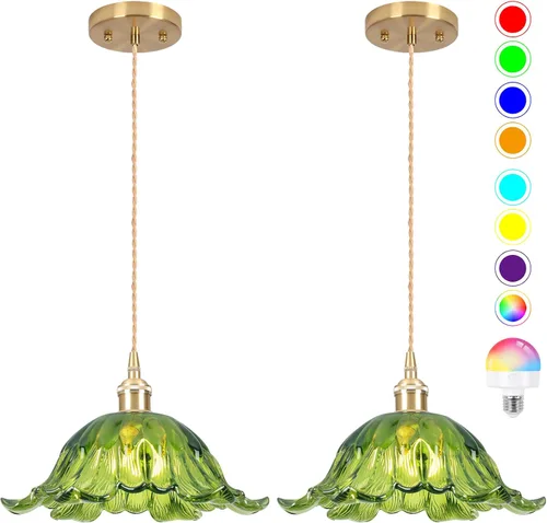 Vista 33 de Luminarias de Lámpara Colgante, Lámpara Colgante con Enchufe de Cristal de 6.6 Pulgadas, Lámpara Colgante de Cristal, Iluminación Colgante E26