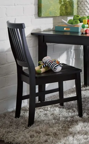 Vista 2 de Homestyles Arts & Crafts - Sillas de comedor negras, juego de 2