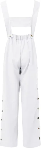 Vista 2 de Jumpsuits with Train Women's Summer Sleeveless Twisted Knot Cotton Linen Strappy Pants Button Openings Holey