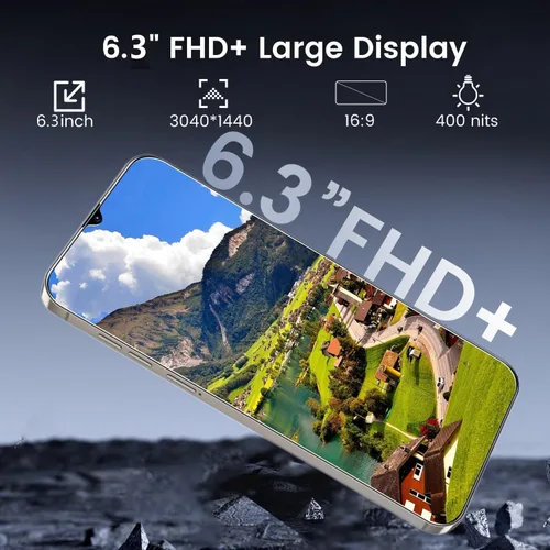 Vista 4 de C25 5G teléfono inteligente Android desbloqueado - Pantalla HD+ de 6.3", cámara de 48MP, batería de 6000mAh