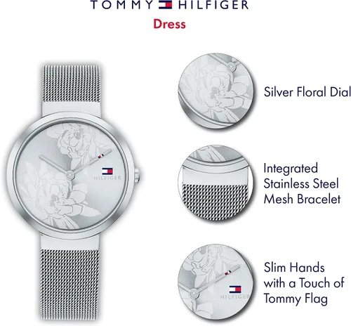 Vista 4 de Tommy Hilfiger Reloj de cuarzo para mujer con correa de acero inoxidable plateado 15 Modelo 1782469 Plateado Reloj de cuarzo