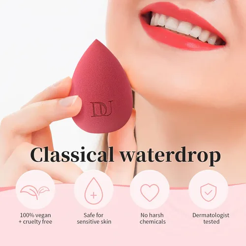 Vista 2 de DUcare Esponjas de maquillaje Esponja de maquillaje para mezclar bases líquidas, polvos y cremas