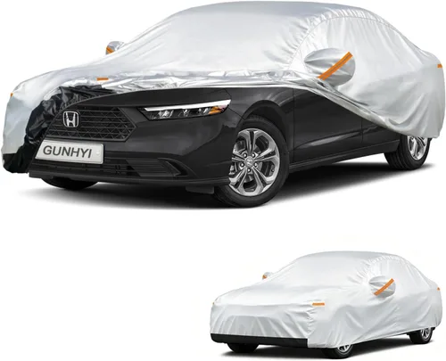 Vista 87 de GUNHYI - Funda de automóvil de 6 capas para Tesla Model 3 (2017-2025), impermeable para todo tipo de clima, protección UV contra la nieve, el sol