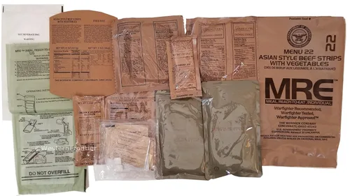 Vista 4 de Mre 2018 Inspector de fechas de comidas,listo para comer, caja de 12 genuino excedente US Militar.