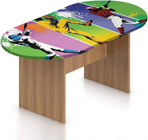 Vista 8 de XISUNYA Mantel ajustable ovalado, con ruedas de madera de granero, de poliéster elástico, para puerta de granero de madera, diseño vintage
