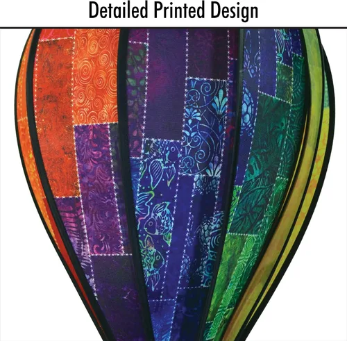 Vista 2 de In the Breeze 0995 Batik Quilt Hot Air Balloon Spinner, 10 paneles