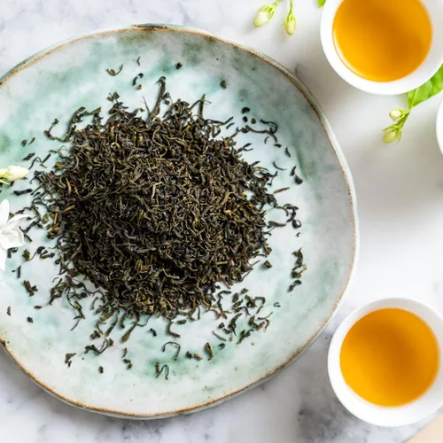 Vista 7 de Rishi Tea Té verde jazmín – Té orgánico de hojas sueltas, té verde chino perfumado con cafeína con aroma y sabor floral, 4 onzas, más de 16 porciones